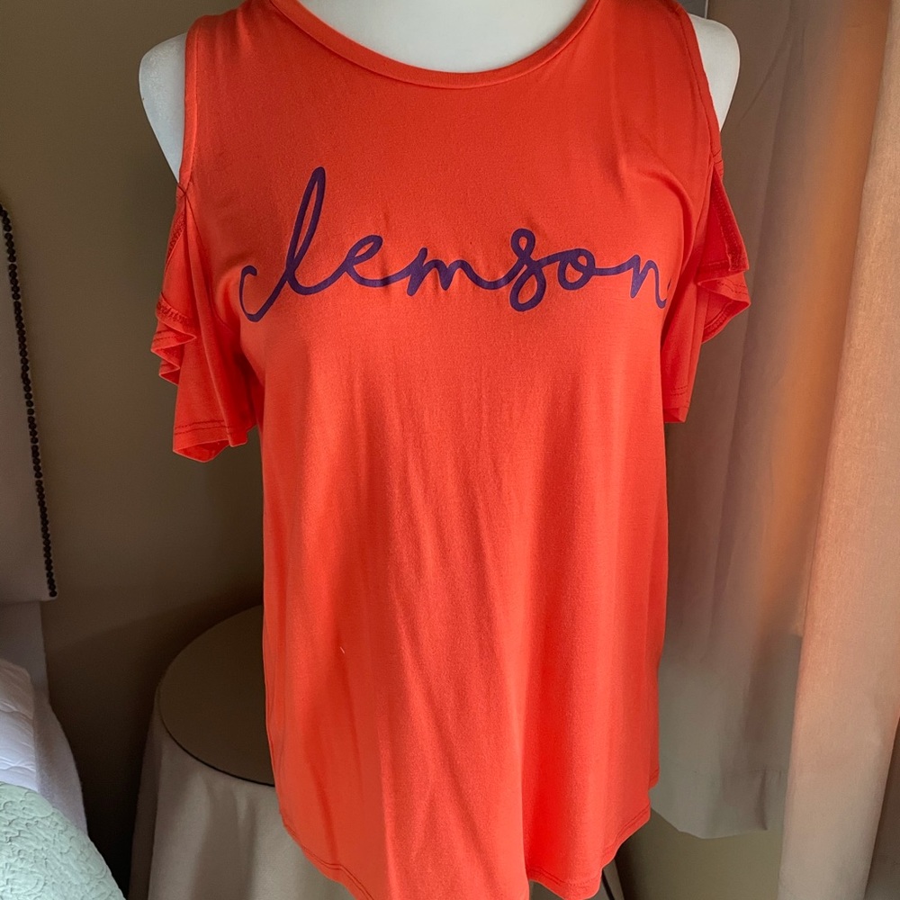 Clemson Off-Shoulder Top